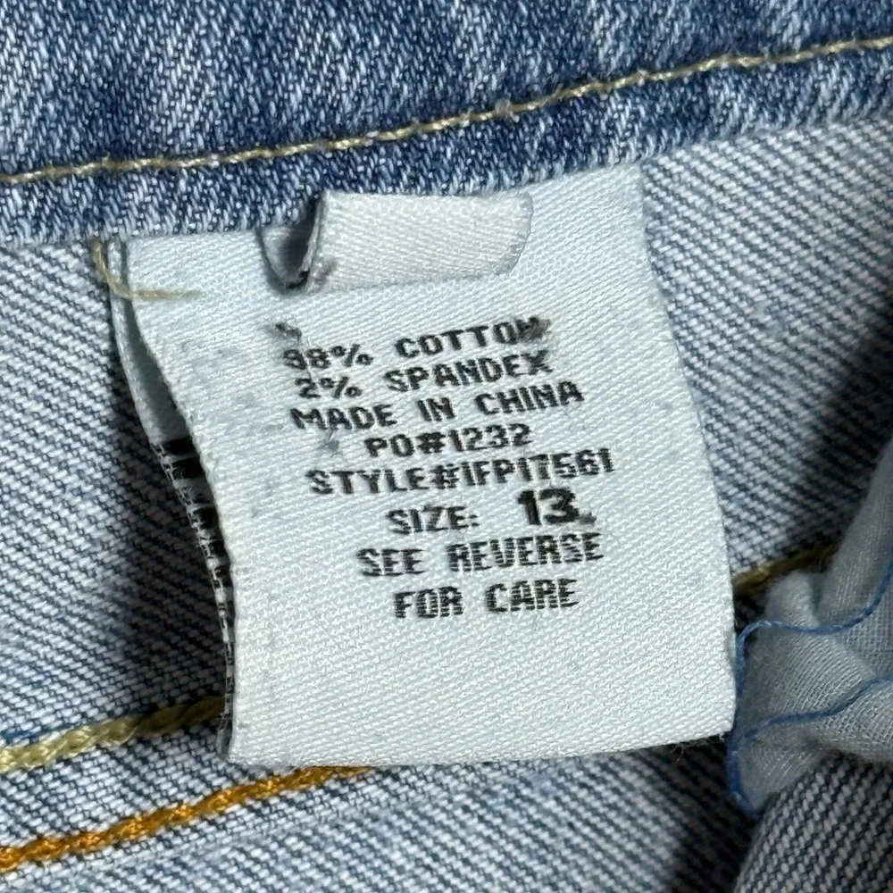 Paris Blues VTG Womens Distressed Denim Bermuda Shorts 13 Medium‎ Wash Blue Y2K